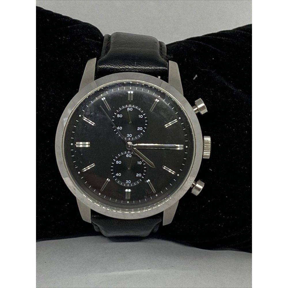 Fossil Townsman FS4866 Men's Black Leather Analog